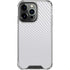 White Carbon Fiber Specialty Texture Material iPhone 15 Pro Clear Case